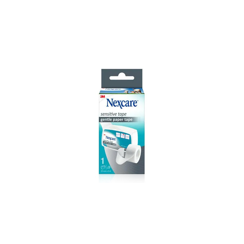 Nexcare Esparadrapo de Plastico Perforado con Portarollo 25mmx5m