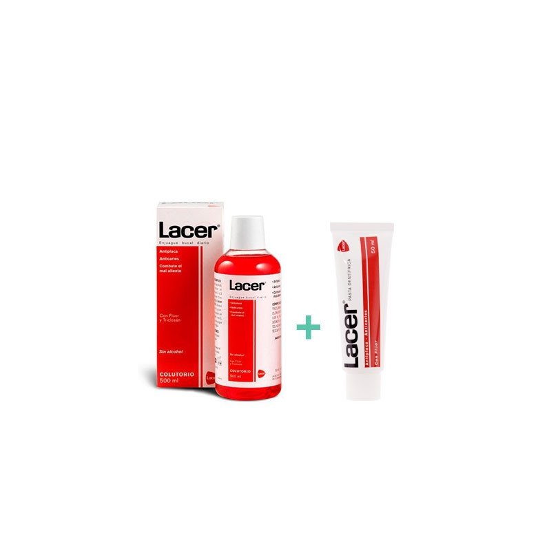 Lacer Colutorio Fluor Anticaries 500ml + Pasta Dental 50ml