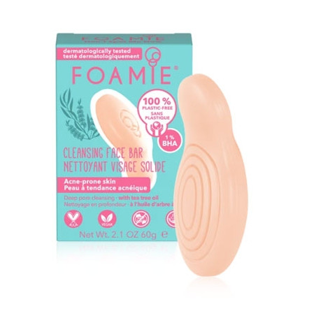 Foamie Limpiador Facial Solido Arbol de Te Piel Acneica 60g