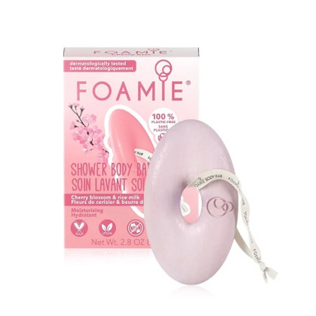 Foamie Limpiador Corporal Solido Flor de Cerezo y Leche Arroz 80g