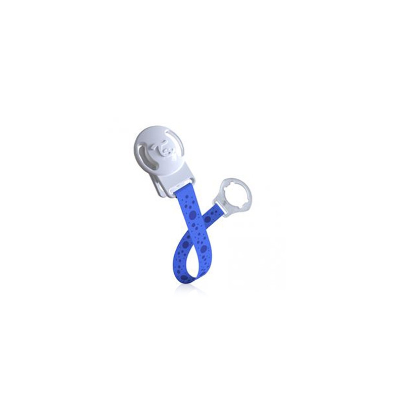 Twistshake Sujetachupete Broche Pinza con Cinta Azul 1 Ud