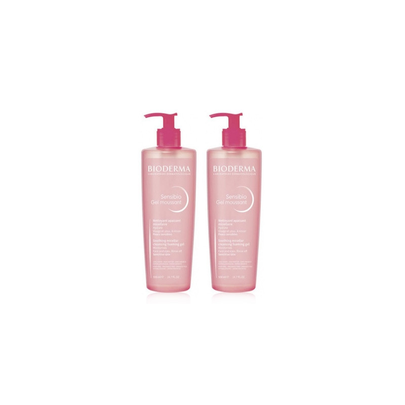 Bioderma Sensibio Gel Espumoso Limpiador Micelar Duplo 2x500ml