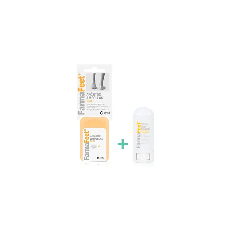 Farma Feet Apositos Ampollas Talon 5 Uds + Stick Antiapollas 8ml