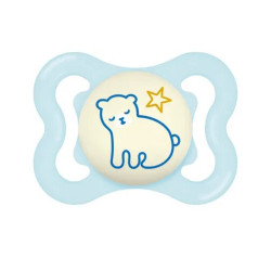 MAM Supreme Night Chupete Silicona Nocturno Azul 2-6m+ 1Ud