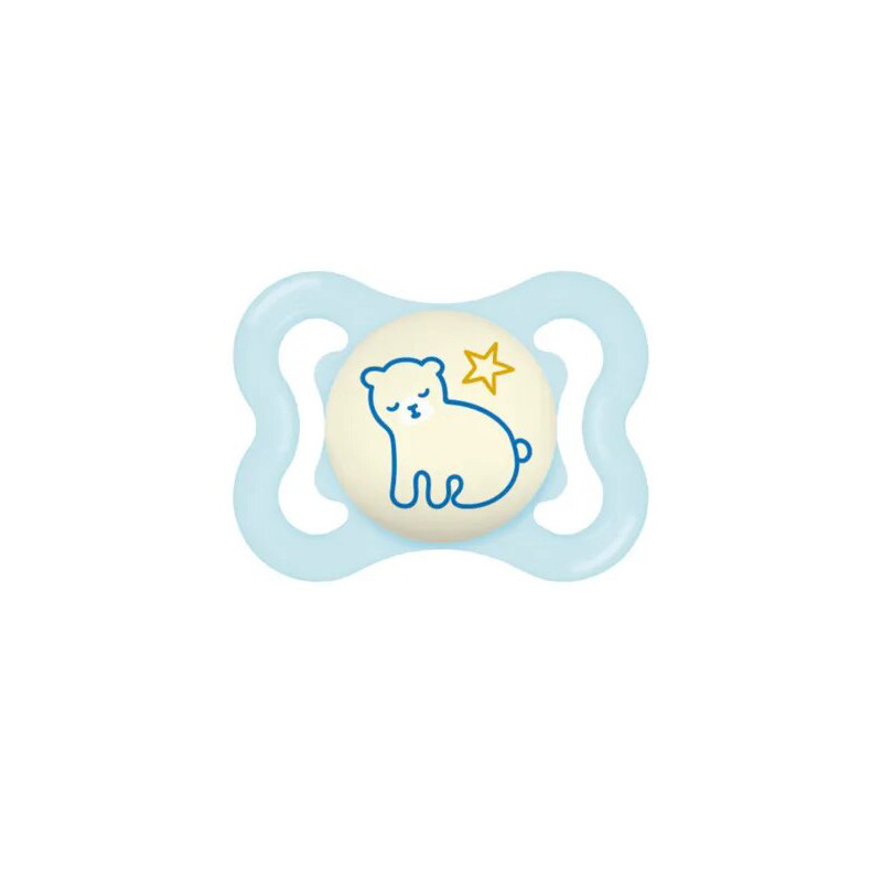 MAM Supreme Night Chupete Silicona Nocturno Azul 2-6m+ 1Ud