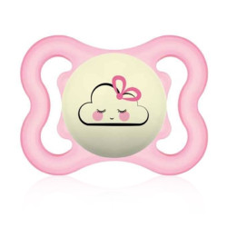 MAM Supreme Night Chupete Silicona Nocturno Rosa 2-6m+ 1Ud