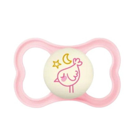 MAM Supreme Night Chupete Silicona Nocturno Rosa 16m+ 1Ud