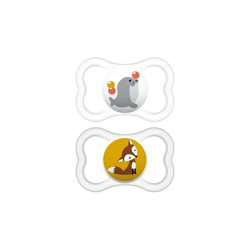 Mam Air Chupete Silicona Foca y Zorro 16m+ 2Uds