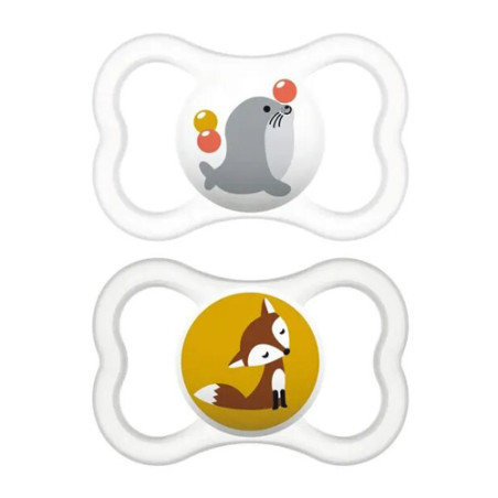 Mam Air Chupete Silicona Foca y Zorro 16m+ 2Uds