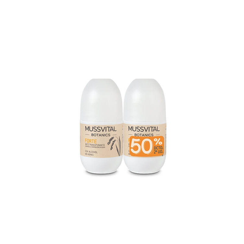 Mussvital Botanics Forte Desodorante Roll On Duplo 2x75ml
