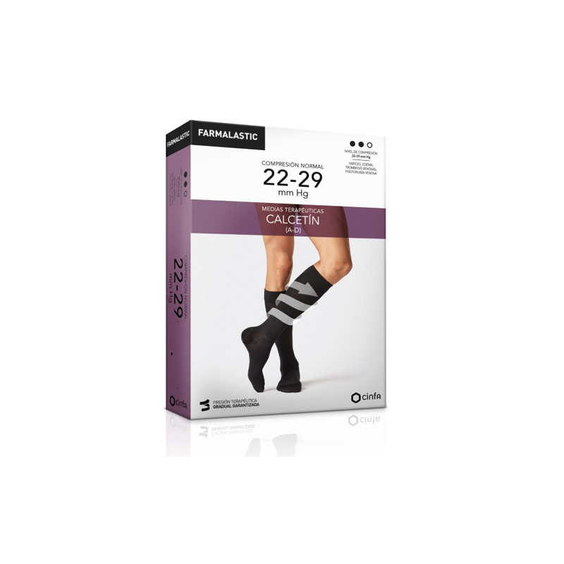 Farmalastic Calcetin Normal Negro T/M