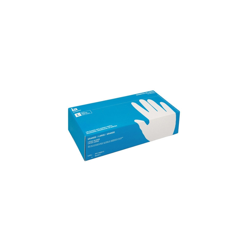 Interapothek Guantes de Latex con Polvo Talla L 100 Uds