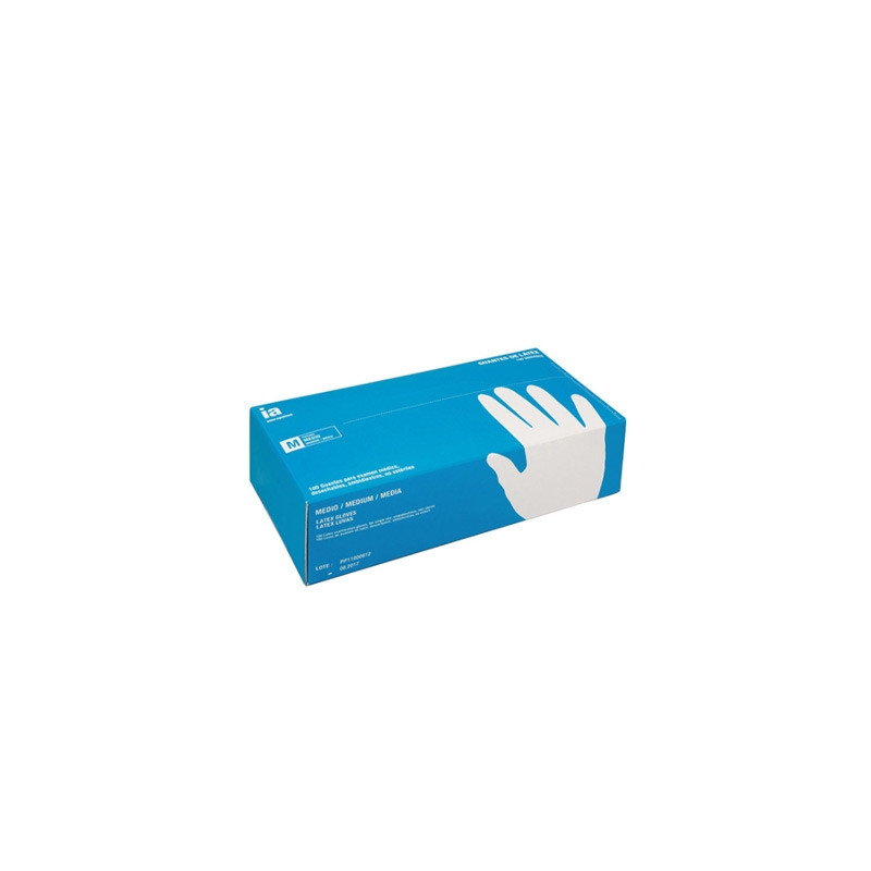 Interapothek Guantes de Latex con Polvo Talla M 100 Uds