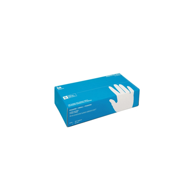 Interapothek Guantes de Latex con Polvo Talla S 100 Uds