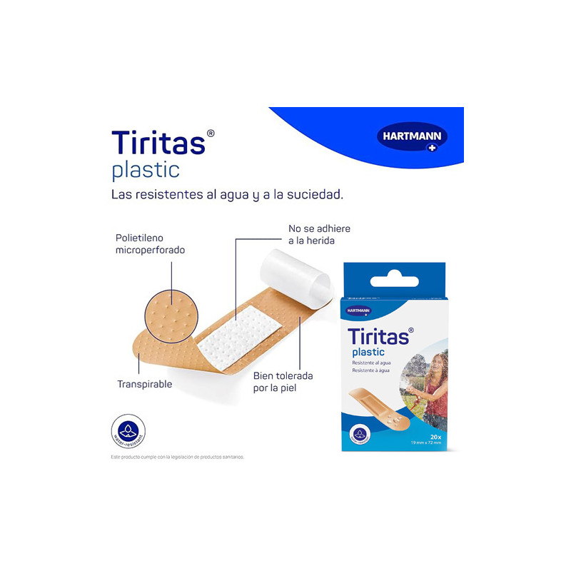 Hartmann Tiritas Tela Plastic 19x72mm  20Uds