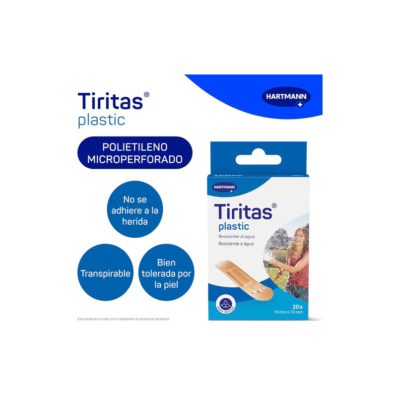 Hartmann Tiritas Tela Plastic 19x72mm  20Uds