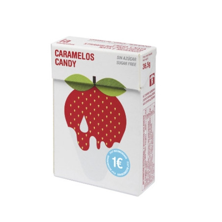 Interapothek Caramelos Sin Azucar Nata Fresa Cajita 36,5g