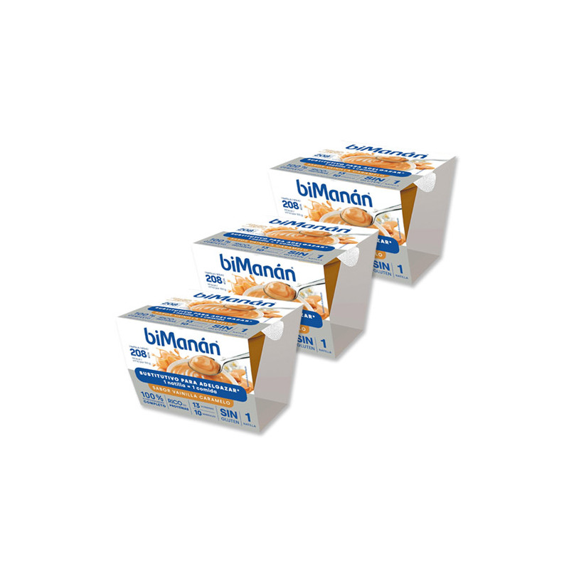 Bimanan Copa Sabor Vainilla Caramelo Triplo 3x210gr
