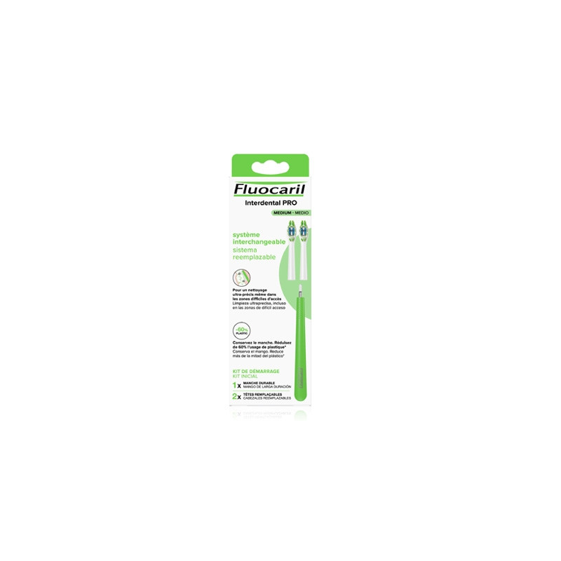 Fluocaril Interdental Pro Kit Incial Mango + Recambio Medio 2 Uds