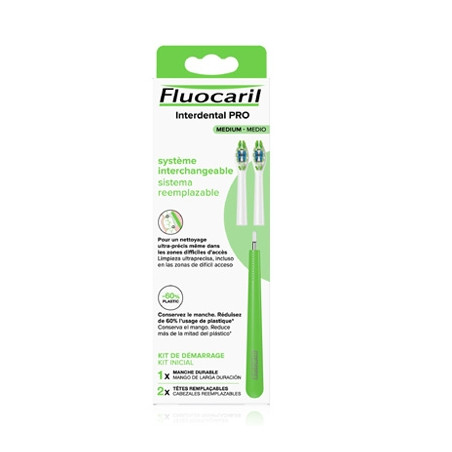 Fluocaril Interdental Pro Kit Incial Mango + Recambio Medio 2 Uds