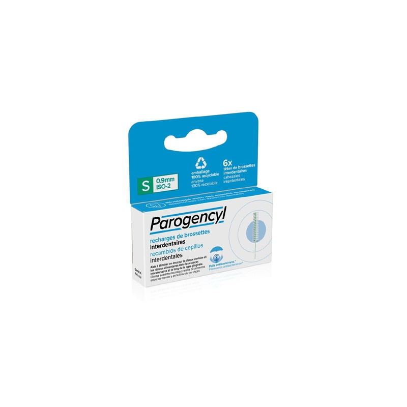 Parogencyl Recambios Cepillo Interdental Tamaño S 0,9mm 6 Uds