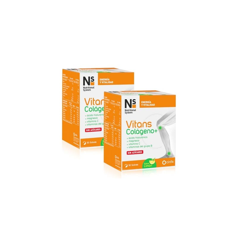 Nutritional System Vitans Colageno+ Sabor Limon Duplo 2x30 Sobres