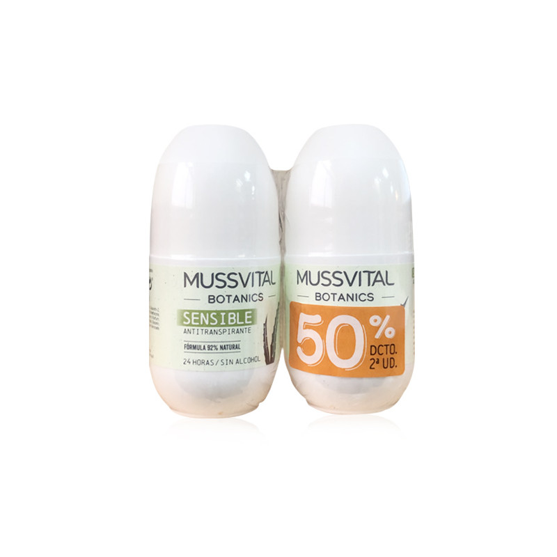 Mussvital Botanics Sensible Desodorante Roll On Duplo 2x75ml