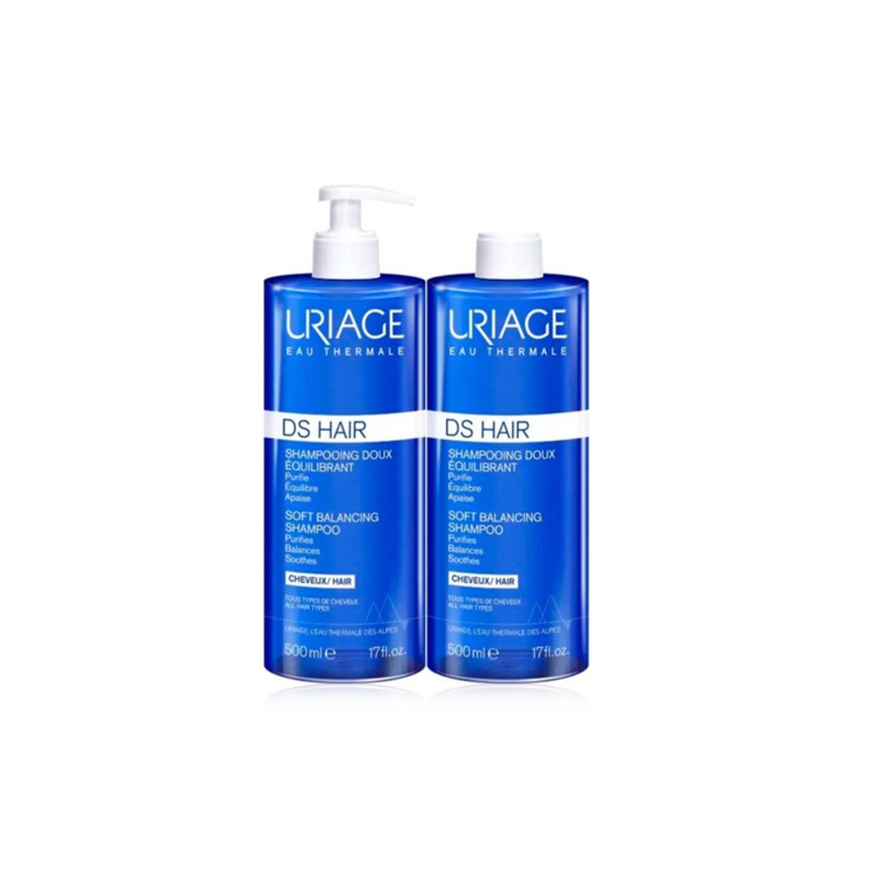 Uriage DS Hair Champu Suave Regulador Duplo 2x500ml