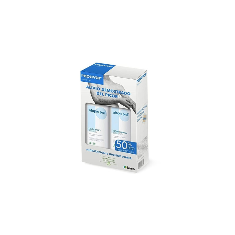 Repavar Atopic Piel Gel de Baño 750ml + Locion Corporal 500ml