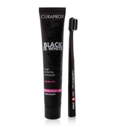 Curaprox Black is White Pasta Dental Blanqueadora + Cepillo
