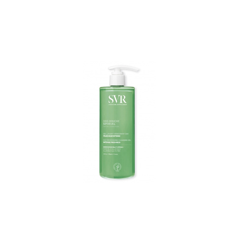 SVR Spirial Gel Limpiador Desodorante 24h Frescor Intenso 400ml