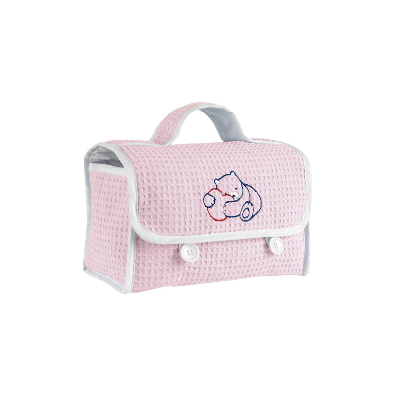Chicco Natural Sensation Bolsa Cosmetica Pique Rosa 4 Productos