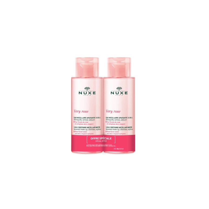 Nuxe Very Rose Agua Micelar Calmante Duplo 2x400ml