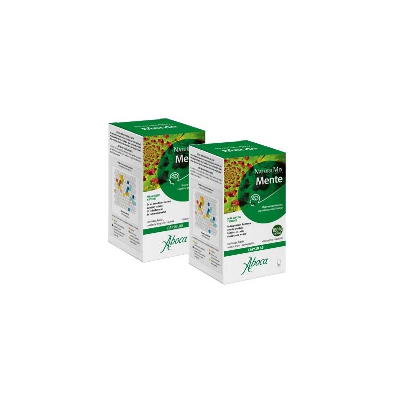Aboca Natura Mix Mente Rendimiento Cognitivo Duplo 2x50 Caps