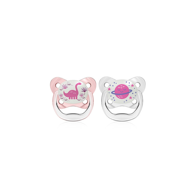 Dr Browns Prevent Chupete Silicona Nocturno Rosa 6-18m 2 Uds