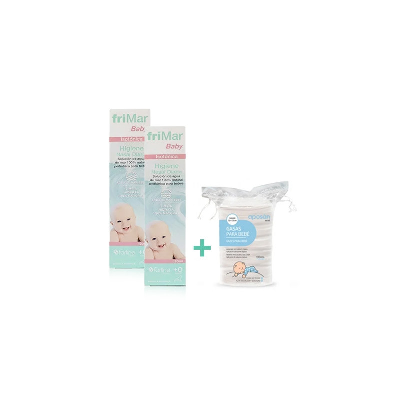 Farline Frimar Baby Isotonica Higiene Nasal Duplo 2x120ml + Gasas
