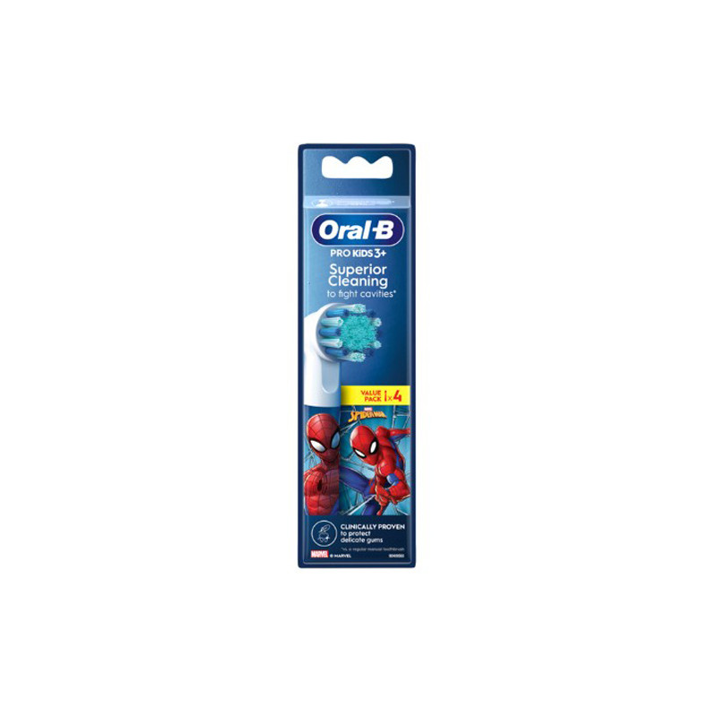 Oral-B Kids Recambio Cepillo Dental Electrico Spiderman 4Uds