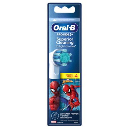 Oral-B Kids Recambio Cepillo Dental Electrico Spiderman 4Uds