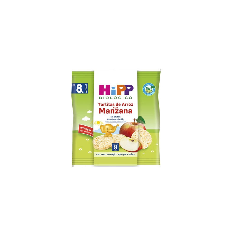 Hipp Biologico Tortitas Arroz y Manzana 8M+ 30g
