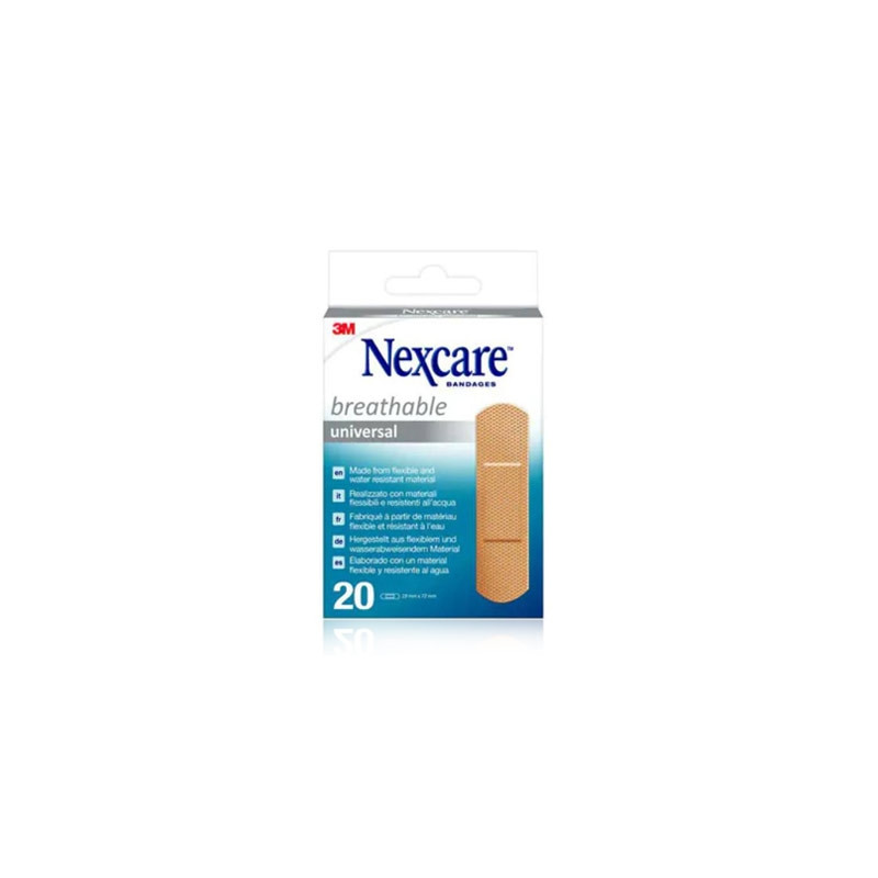 Nexcare Plastico 20 Tiras 19x72mm