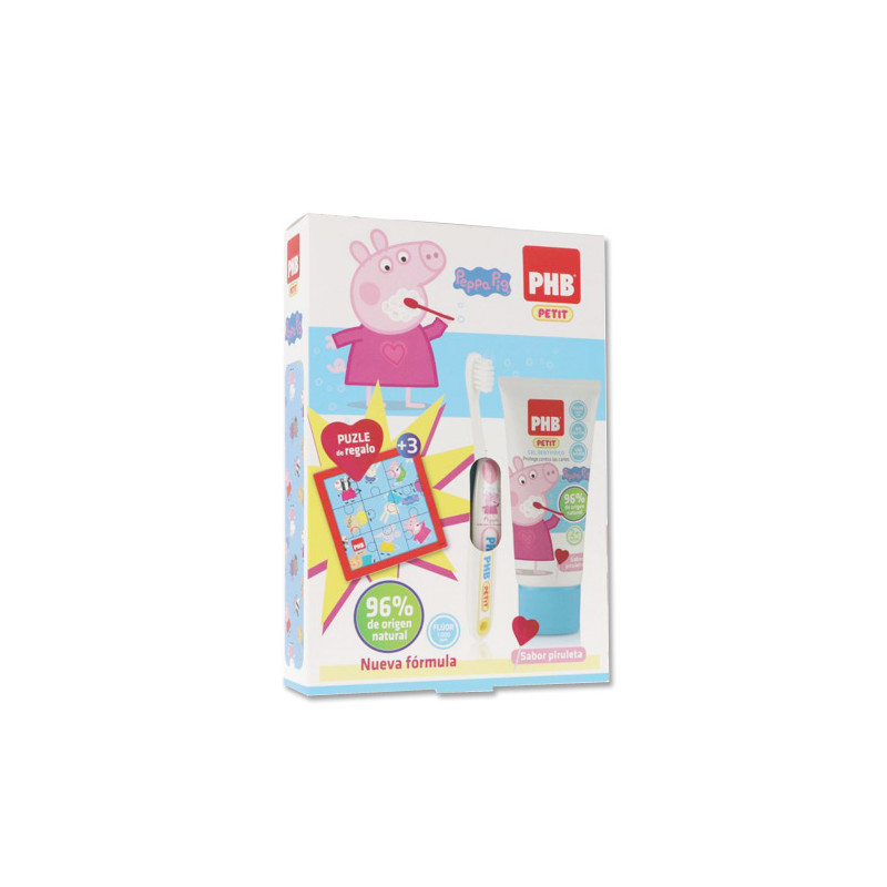PHB Petit Cepillo Dental Pepa Pig + Petit Gel 50ml + Puzzle