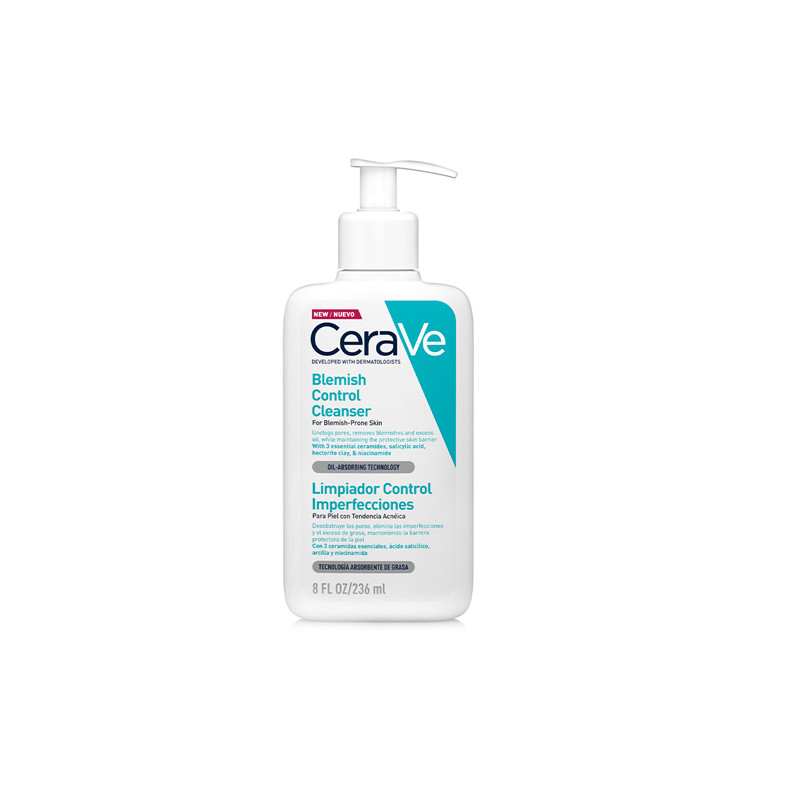 Cerave Limpiador Control Imperfecciones Piel Acneica 236ml