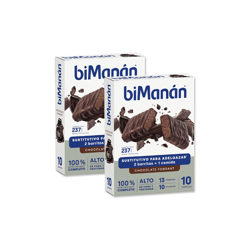 Bimanan Barritas Chocolate Fondant Duplo 2x10Uds