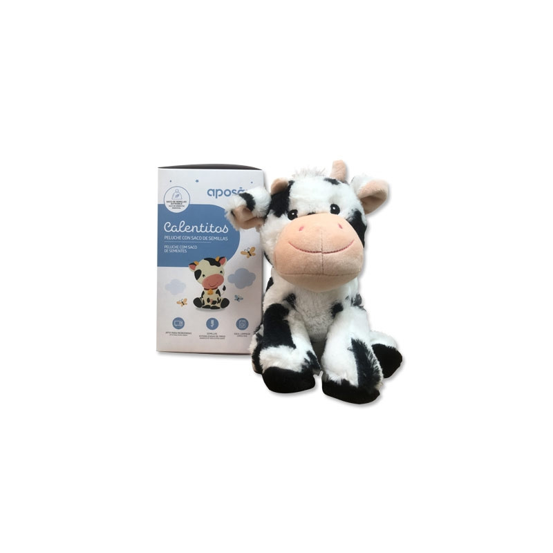 Aposan Calentitos Peluche Vaca con Saco de Semillas