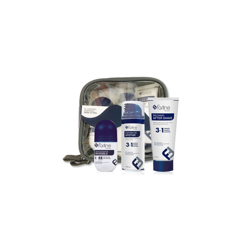 Farline Hombre Neceser Afeitado 3 Productos