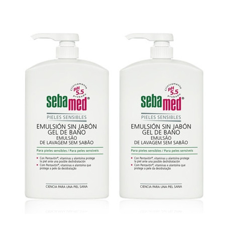 Sebamed Emulsion Sin Jabon Gel de Baño Duplo 2x750ml