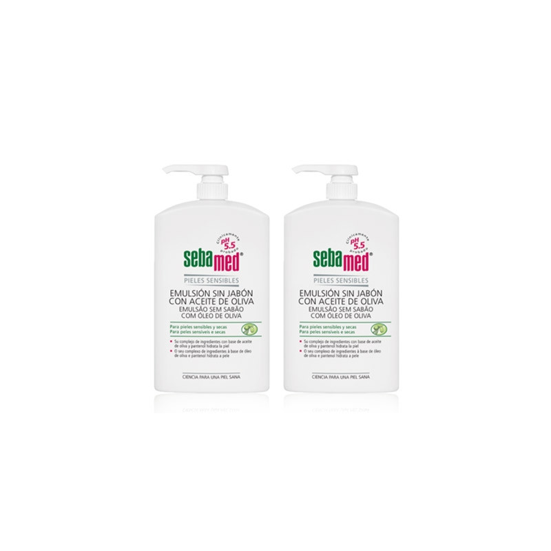 Sebamed Emulsion Sin Jabon con Aceite de Oliva Duplo 2x750ml
