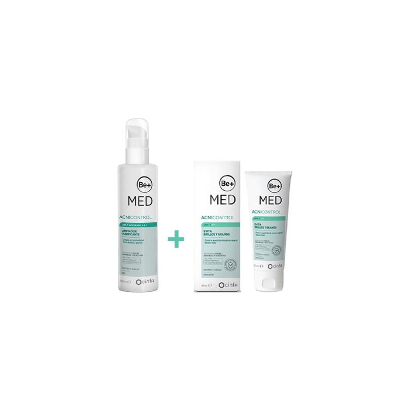 Be+ Med Acnicontrol Leve Gel Limpiador 200ml + Emulsion 50ml