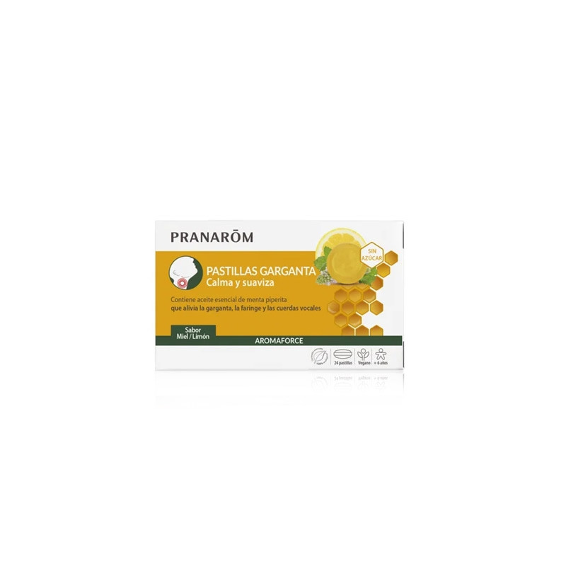 Pranarom Aromaforce Pastillas Garganta Sabor Miel-Limon 24 Uds