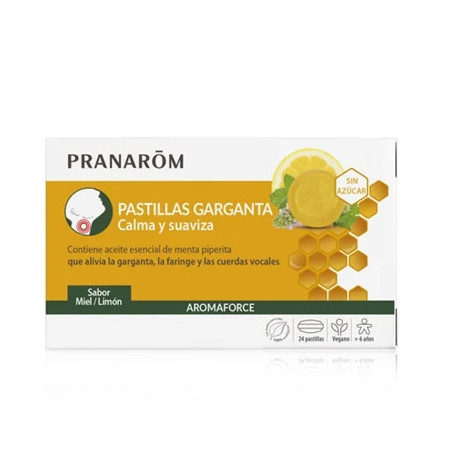 Pranarom Aromaforce Pastillas Garganta Sabor Miel-Limon 24 Uds